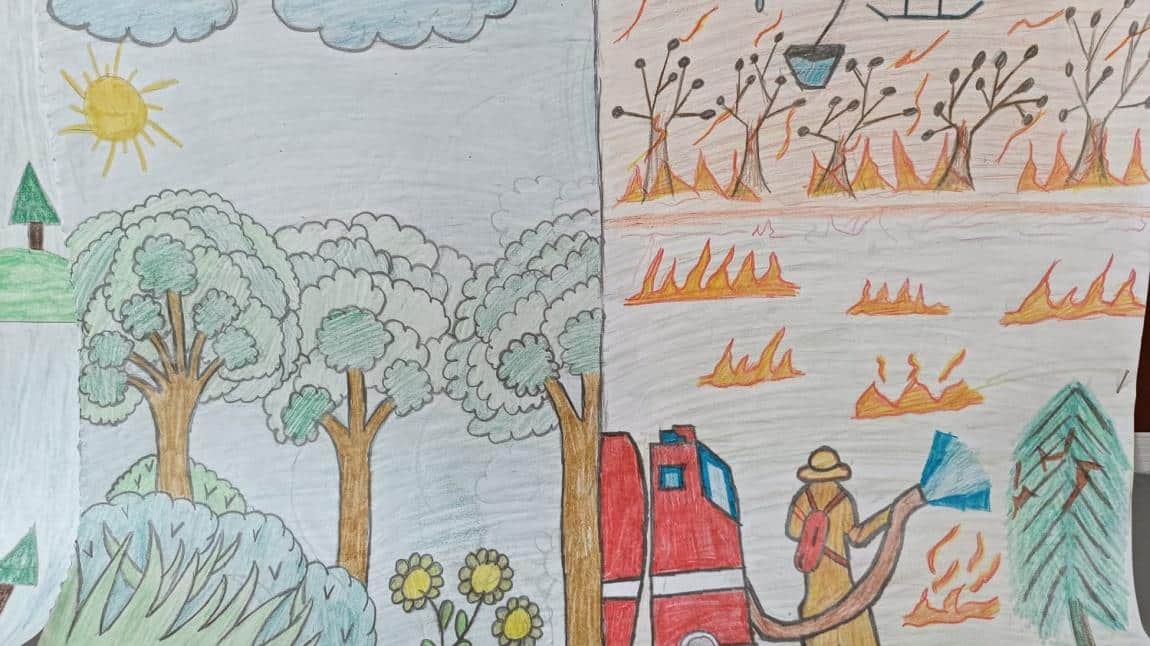 Yeşil Vatan Konulu Resim Çalışmaları